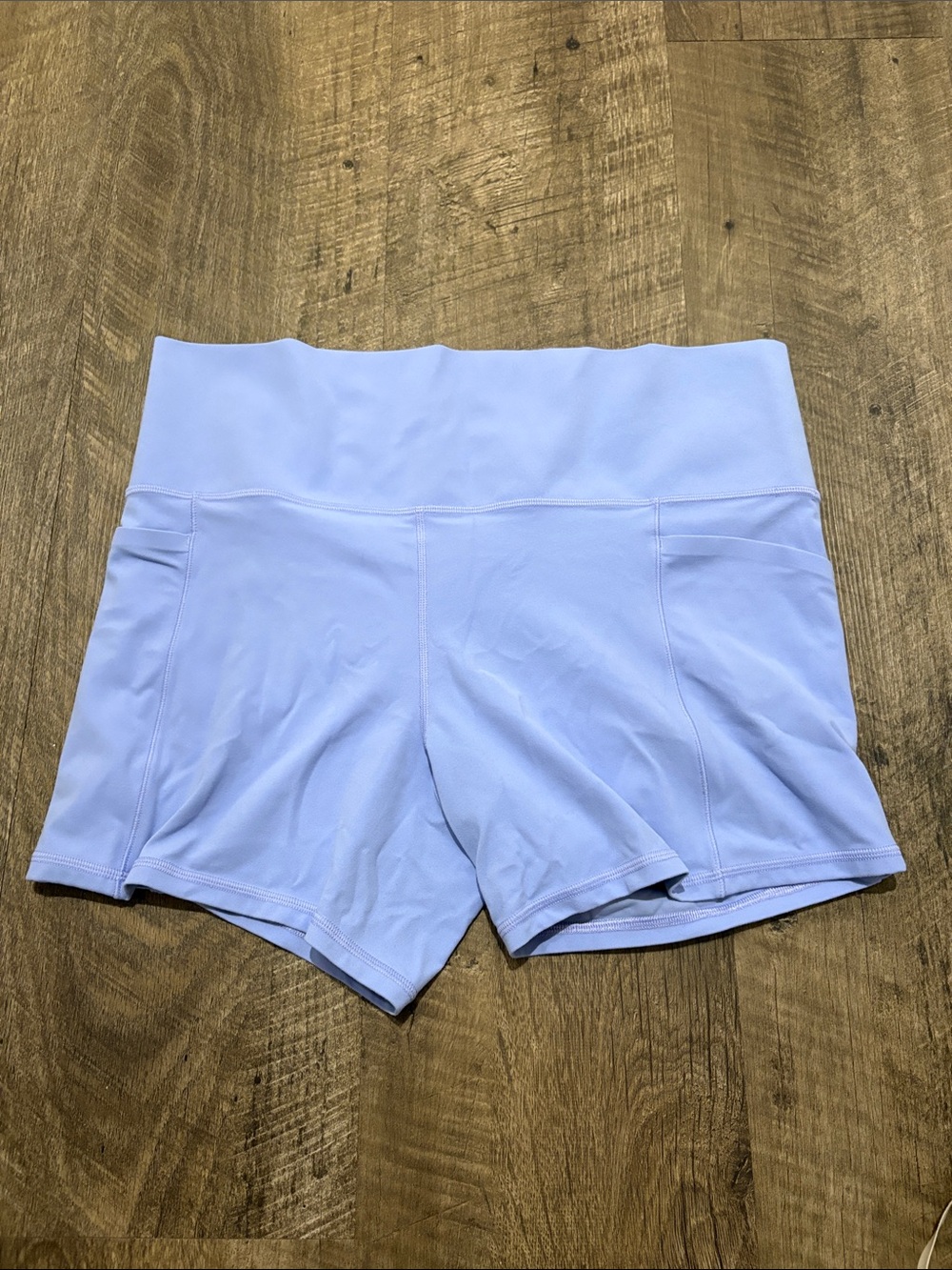 Athleta Salutation Stash Pocket ll 5” Athletic Bike Short Periwinkle Blue XL